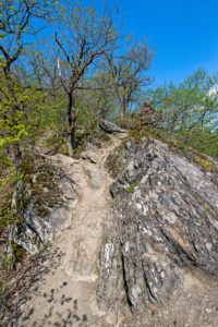 Aufstieg über Felsen aus der Ehrbachklamm heraus Aufstieg über Felsen aus der Ehrbachklamm heraus